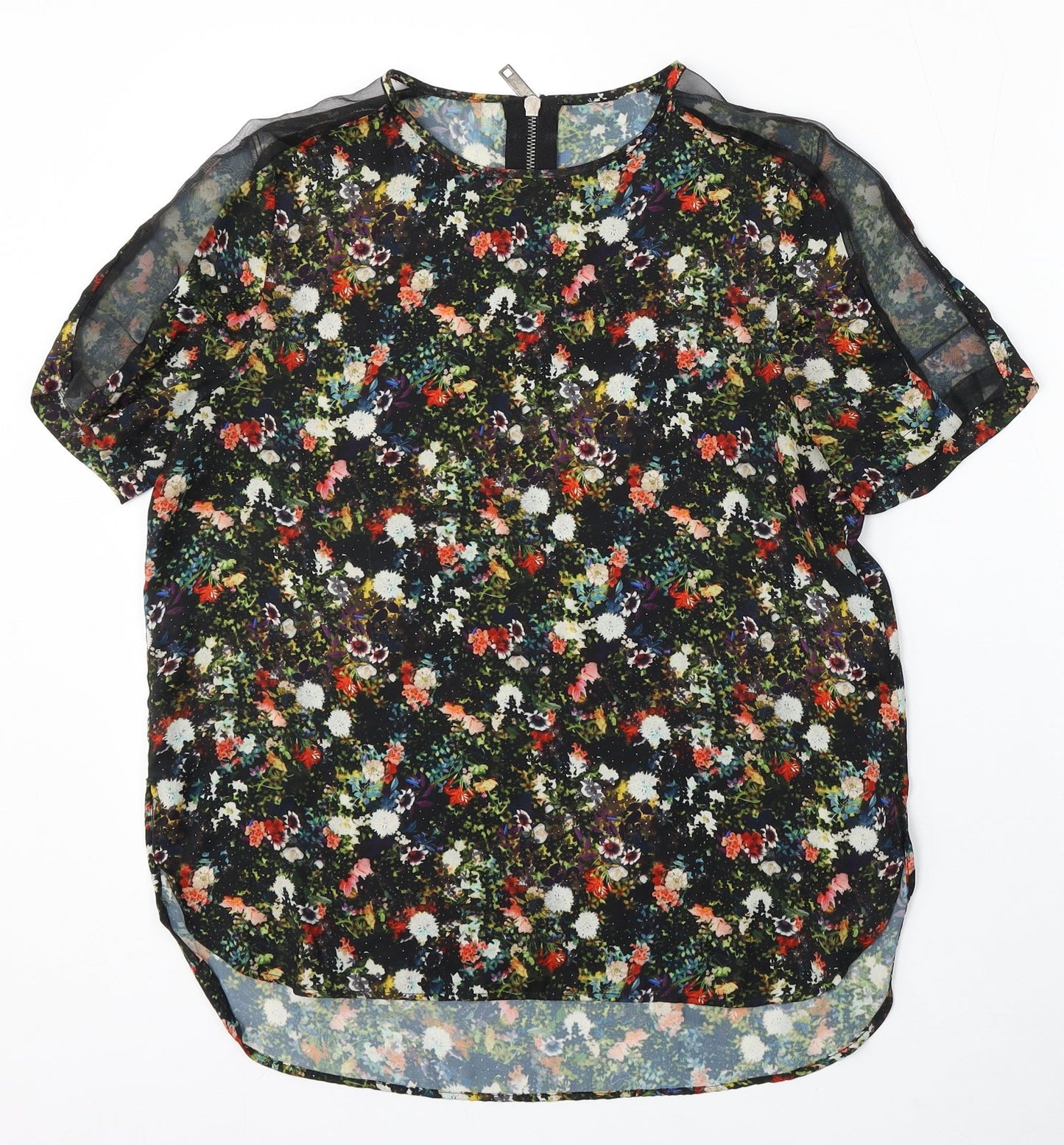 Womens UK Size M Preworn Multicoloured Basic Blouse