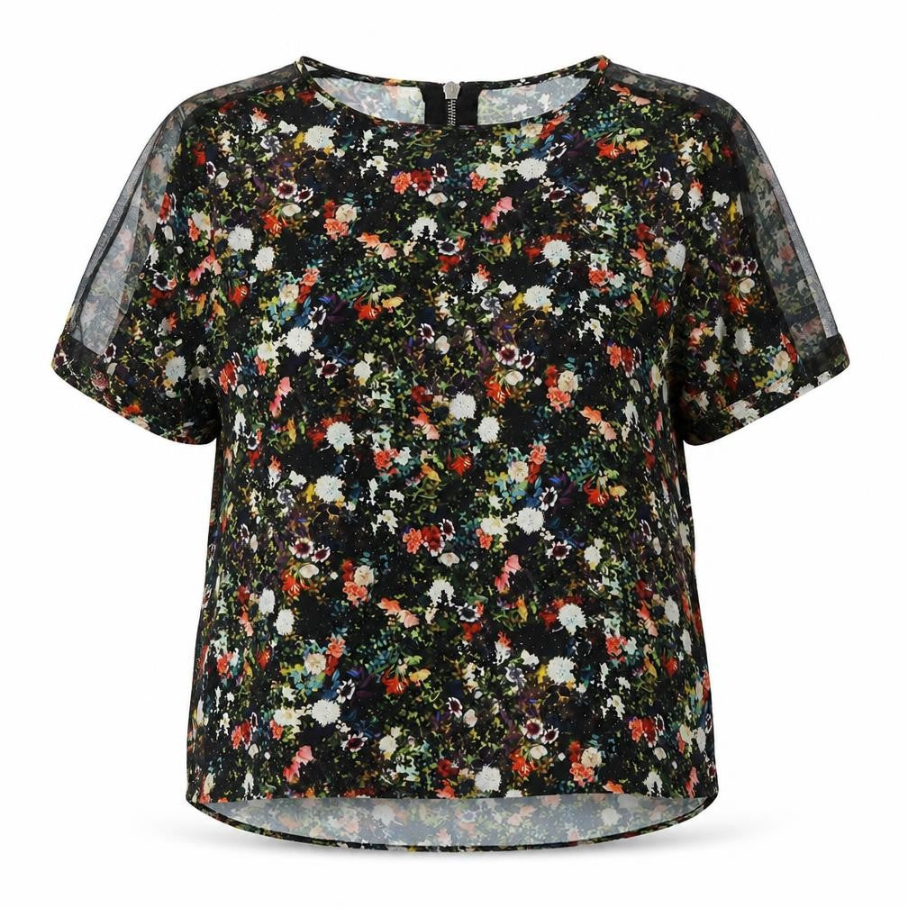 Womens UK Size M Preworn Multicoloured Basic Blouse