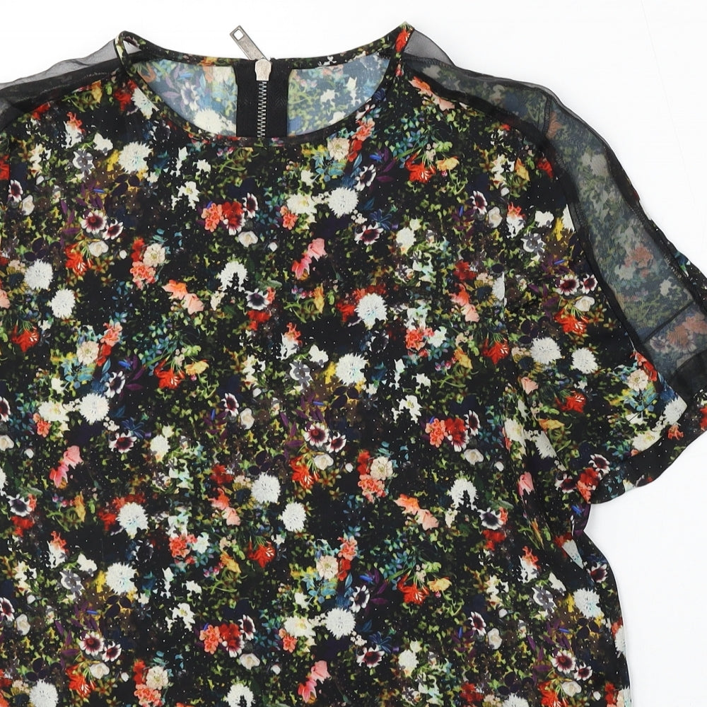 Womens UK Size M Preworn Multicoloured Basic Blouse