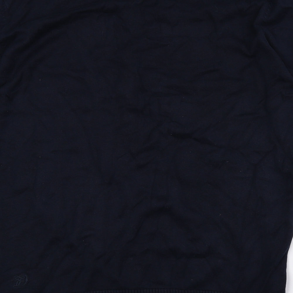 TOM TAILOR Mens Blue Crew Neck Cotton Pullover Jumper Size XL