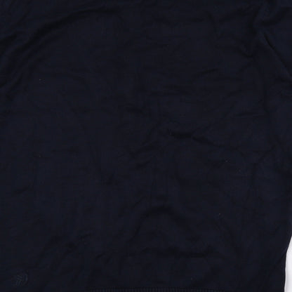 TOM TAILOR Mens Blue Crew Neck Cotton Pullover Jumper Size XL