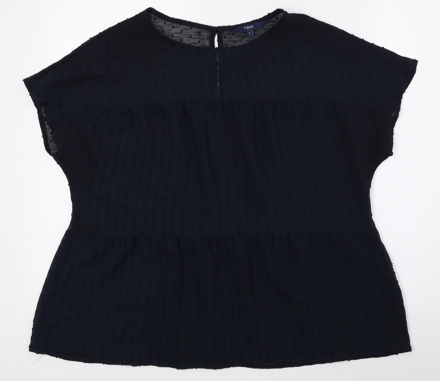 Womens UK Size 8 NEXT Black Basic Blouse