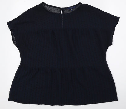 Womens UK Size 8 NEXT Black Basic Blouse