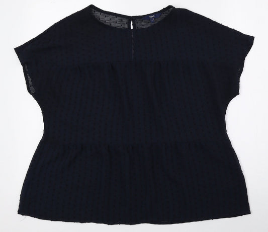 Womens UK Size 8 NEXT Black Basic Blouse