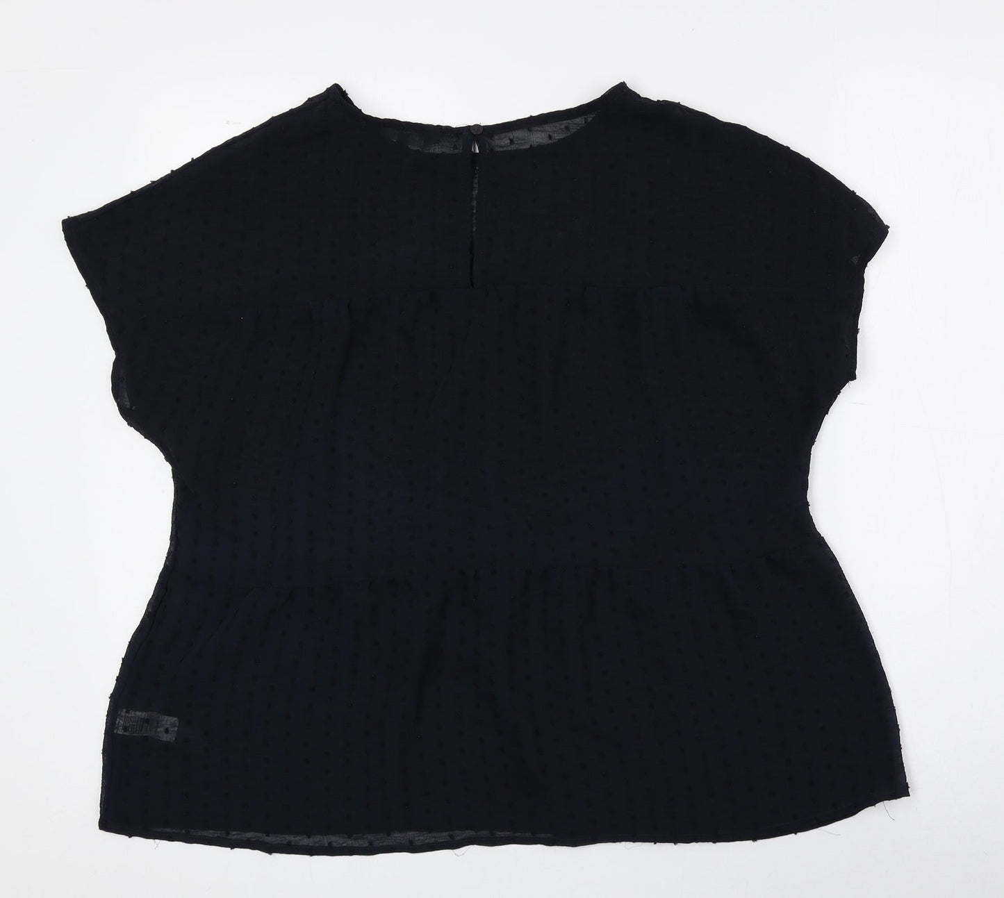 Womens UK Size 8 NEXT Black Basic Blouse