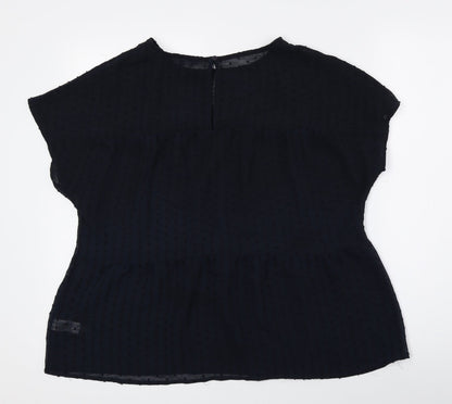 Womens UK Size 8 NEXT Black Basic Blouse