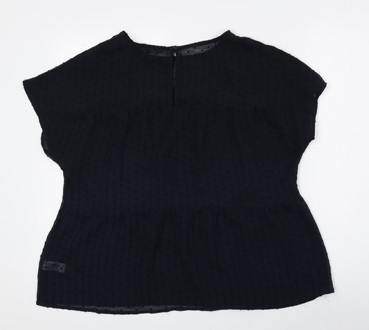 Womens UK Size 8 NEXT Black Basic Blouse
