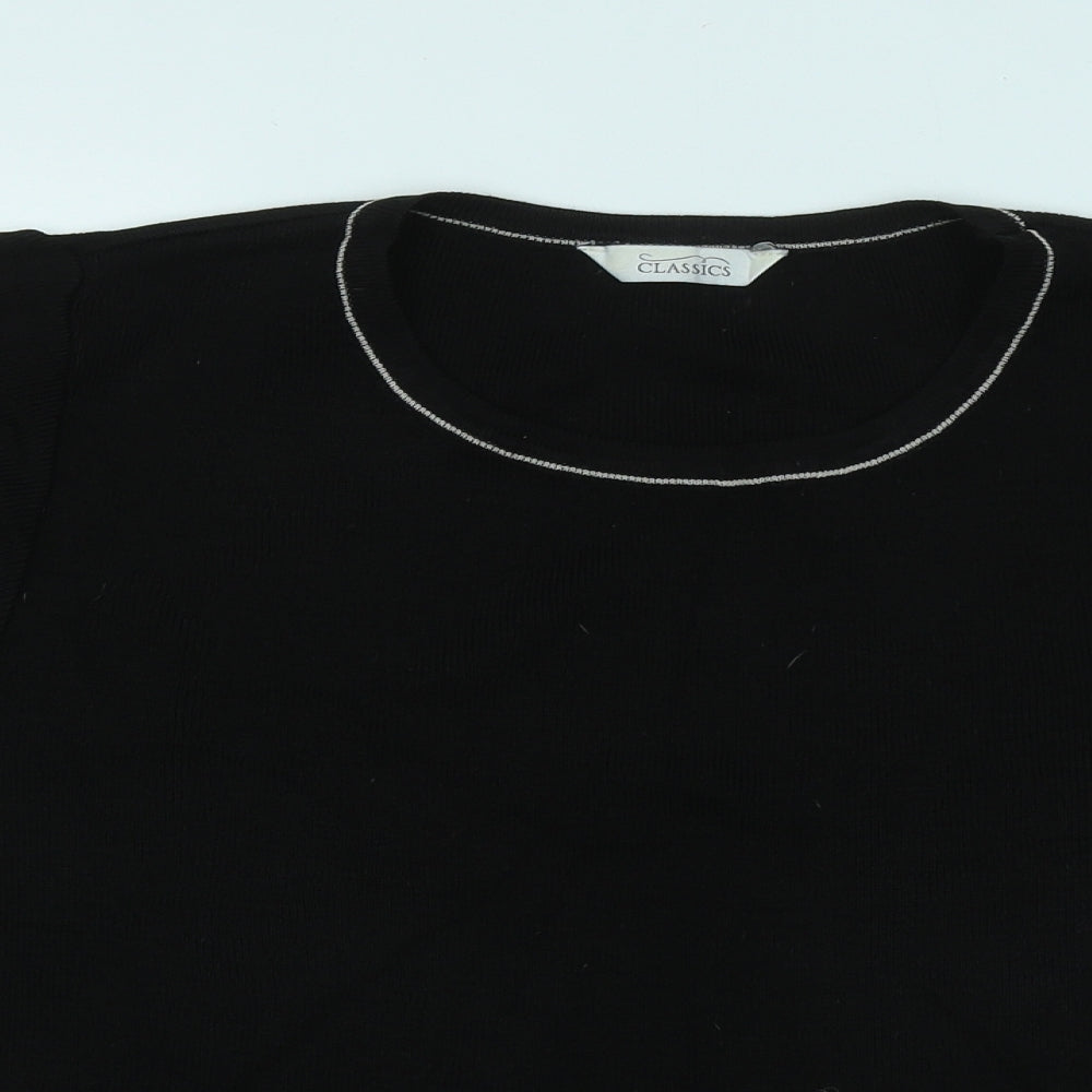 Womens UK Size 16 BHS Black Pullover Jumper