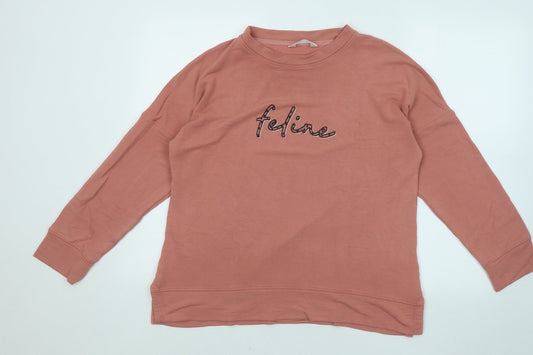 Womens UK Size 12 Marks and Spencer Pink Pullover Sweatshirt