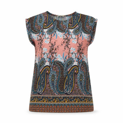 Womens UK Size 12 Papaya Multicoloured Basic T-Shirt