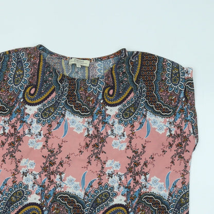 Papaya Womens Multicoloured Floral Polyester Basic T-Shirt Size 12 Round Neck