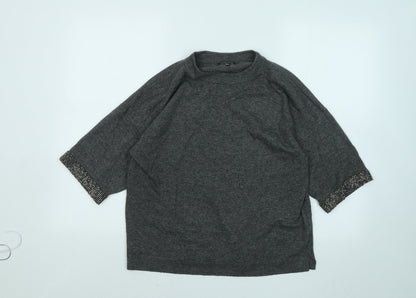 Womens UK Size 8 Warehouse Grey Pullover Jumper