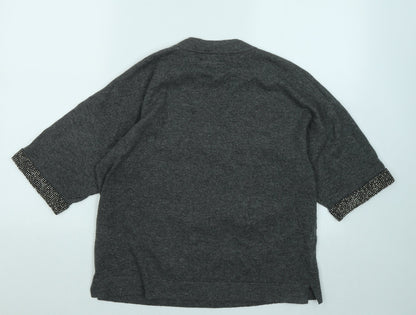 Womens UK Size 8 Warehouse Grey Pullover Jumper