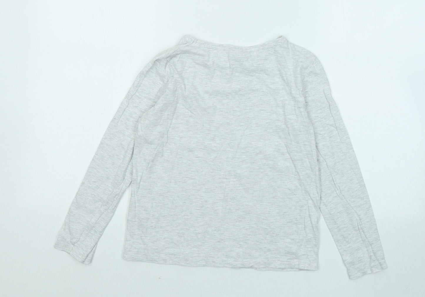 Matalan Girls Grey Cotton Basic T-Shirt Size 10 Years Round Neck - Love What You Do