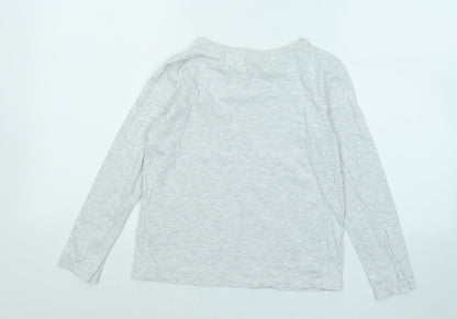 Matalan Girls Grey Cotton Basic T-Shirt Size 10 Years Round Neck - Love What You Do