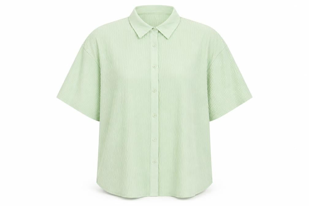 Womens UK Size M SheIn Green Basic Button-Up