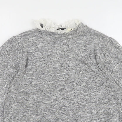 Womens UK Size 14 New Look Grey Pullover Jumper