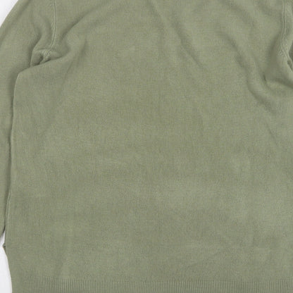 Primark Womens Green V-Neck Acrylic Pullover Jumper Size 6