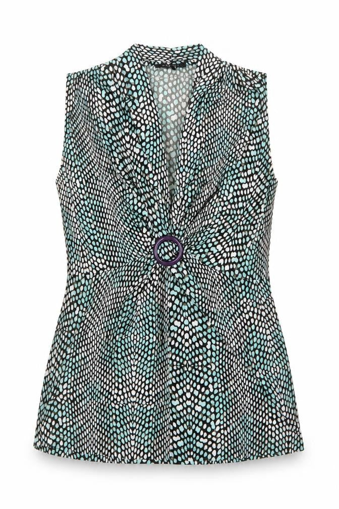 Womens UK Size 10 Olsen Green Basic Button-Up
