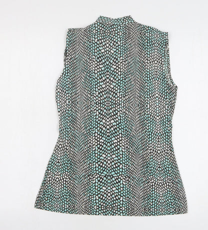 Womens UK Size 10 Olsen Green Basic Button-Up