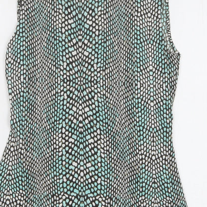 Womens UK Size 10 Olsen Green Basic Button-Up