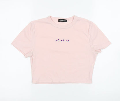 Womens UK Size 10 STYLEWISE Pink Jersey T-Shirt