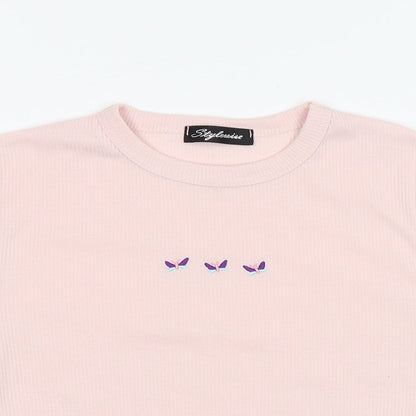 Womens UK Size 10 STYLEWISE Pink Jersey T-Shirt