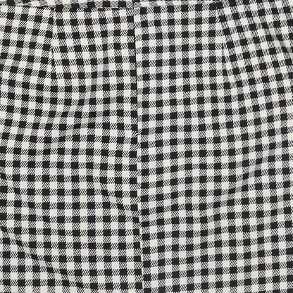 Papaya Womens White Check Polyester A-Line Skirt Size 10 Regular Zip