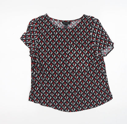 Womens UK Size 8 New Look Multicoloured Jersey T-Shirt