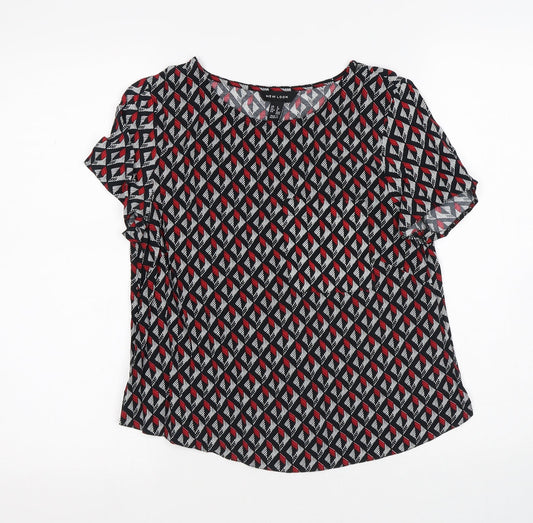 Womens UK Size 8 New Look Multicoloured Jersey T-Shirt