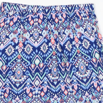 Divided by H&M Womens Blue Geometric Viscose Mini Skirt Size 6