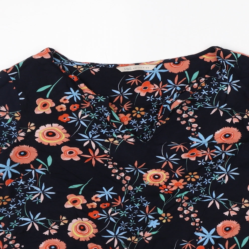 Womens UK Size 8 Marks and Spencer Multicoloured Basic Blouse