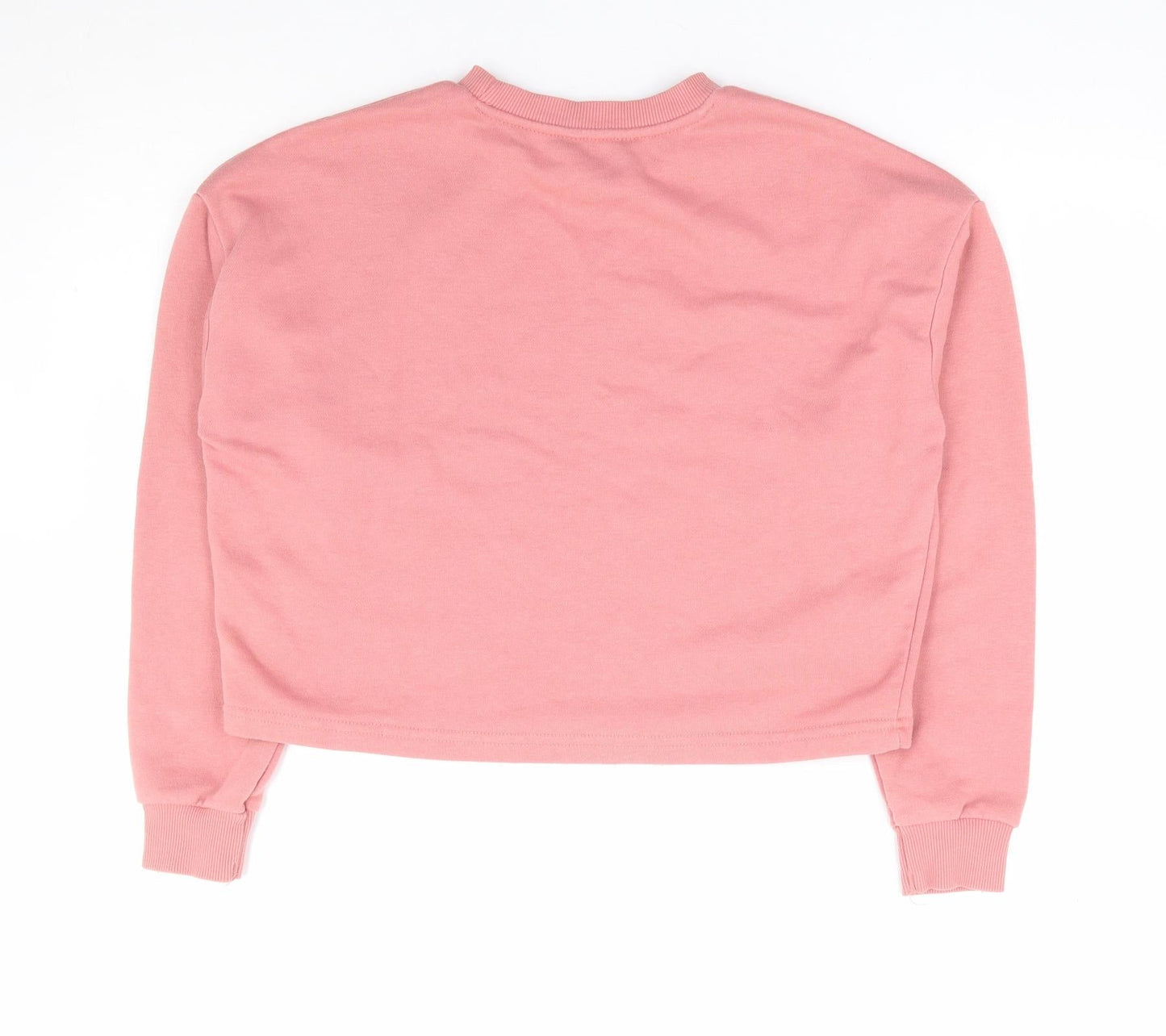 New Look Girls Pink Cotton Pullover Sweatshirt Size 12-13 Years Pullover - Cropped