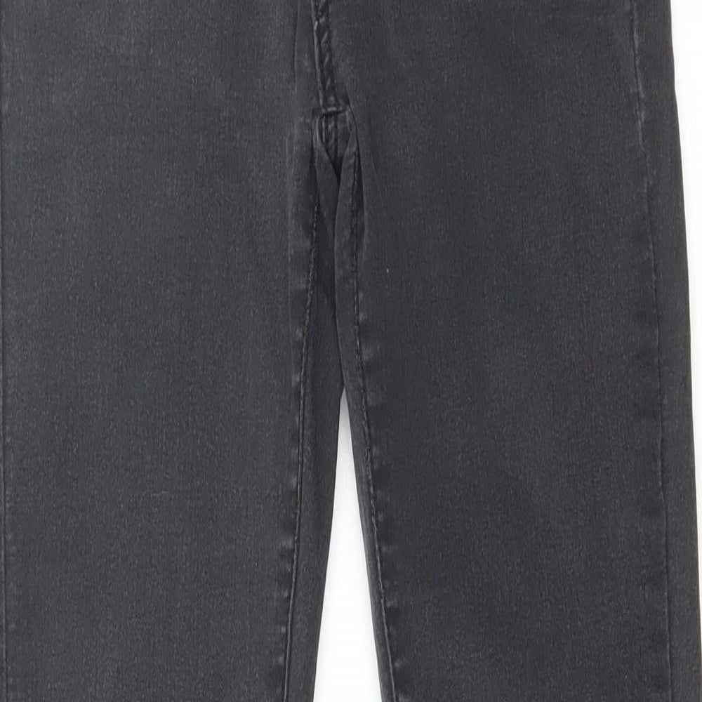 Denim & Co. Womens Black Cotton Skinny Jeans Size 8 L28 in Regular Zip