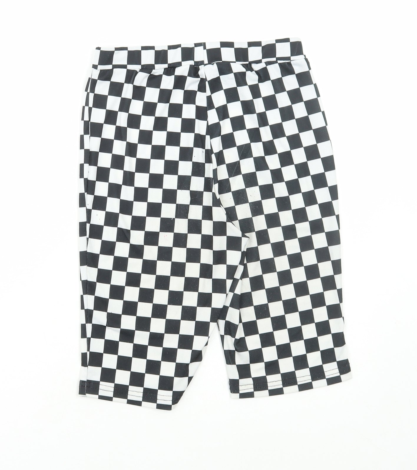 SheIn Womens Multicoloured Check Polyester Biker Shorts Size XS L9 in Regular Pull On
