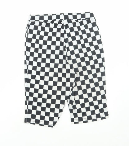 SheIn Womens Multicoloured Check Polyester Biker Shorts Size XS L9 in Regular Pull On