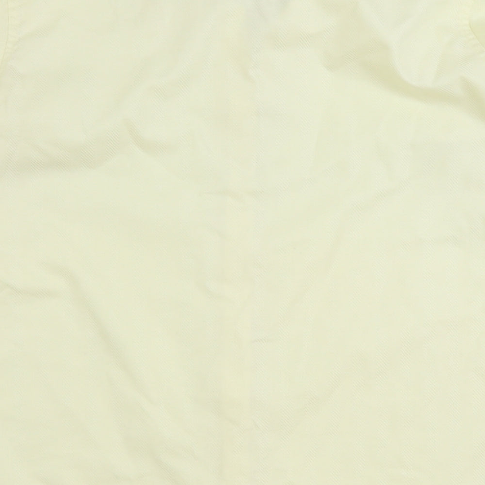 Liz Claiborne Womens Yellow 100% Cotton Basic Button-Up Size 10 Collared