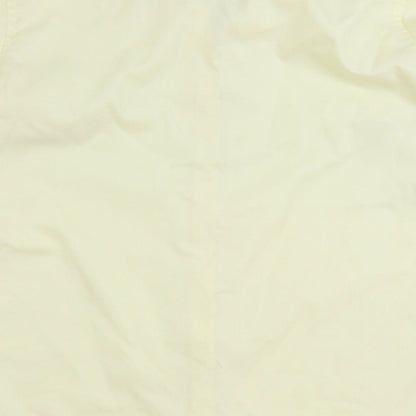 Liz Claiborne Womens Yellow 100% Cotton Basic Button-Up Size 10 Collared