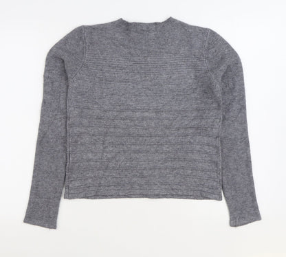 Silvian Heach Womens Grey Boat Neck Viscose Pullover Jumper Size S