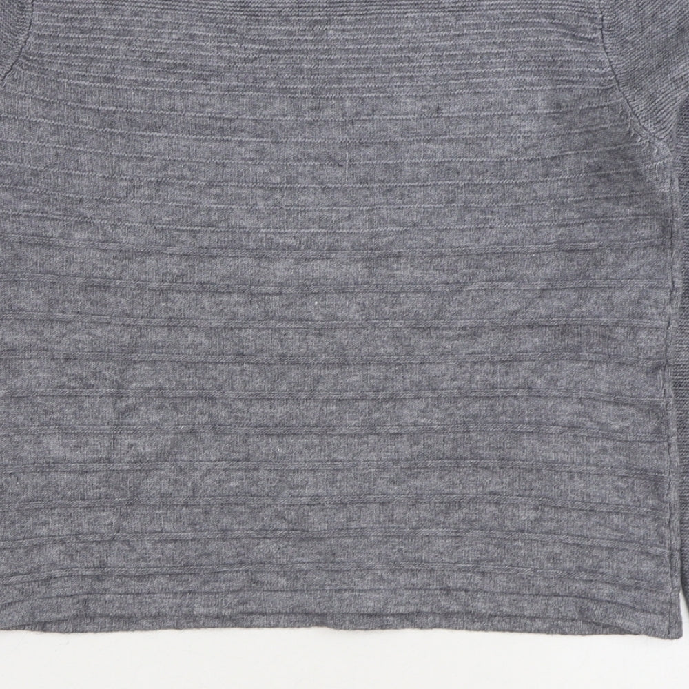 Silvian Heach Womens Grey Boat Neck Viscose Pullover Jumper Size S