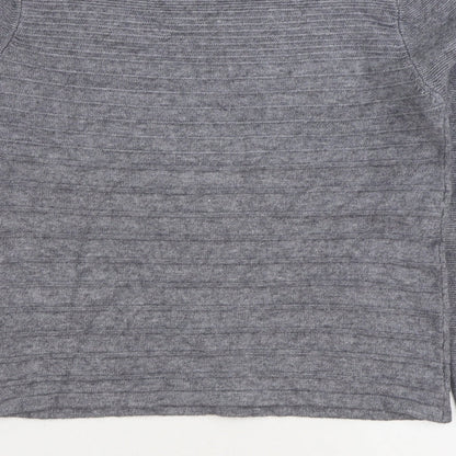 Silvian Heach Womens Grey Boat Neck Viscose Pullover Jumper Size S