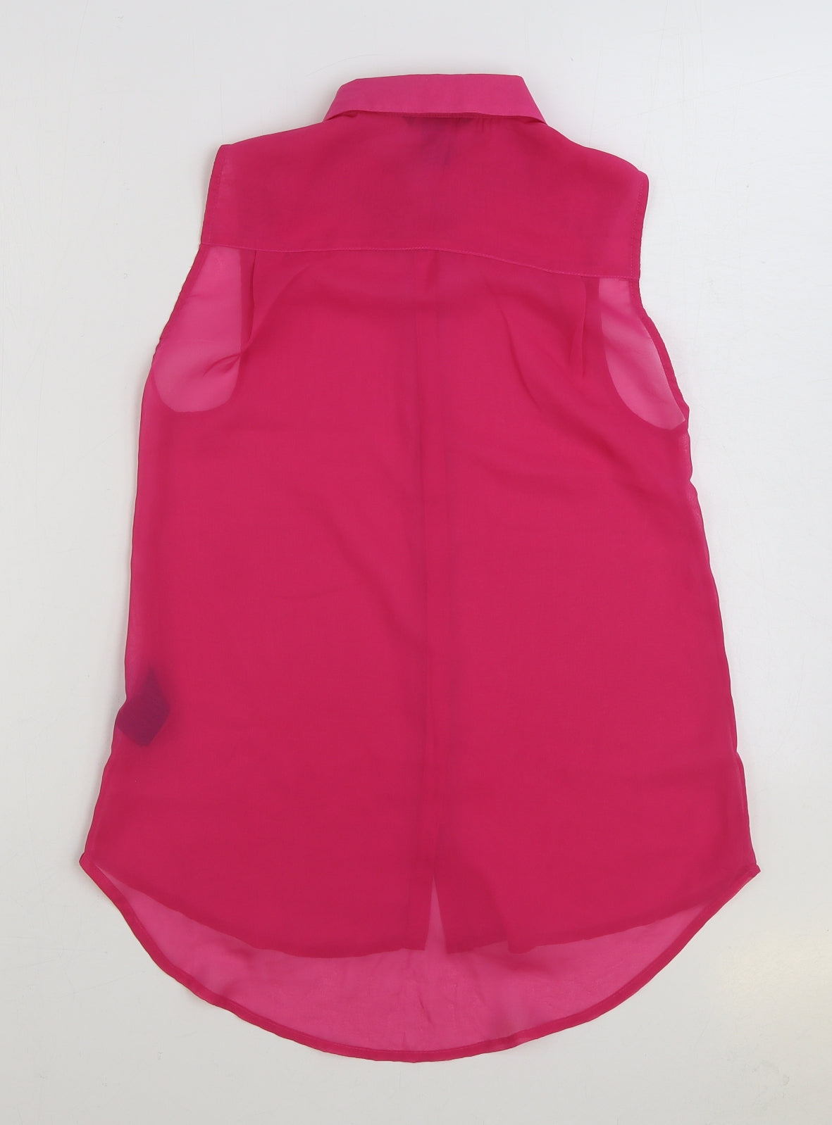 Womens UK Size 6 H&M Pink Basic Button-Up