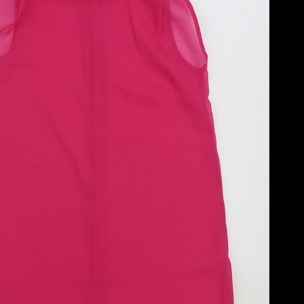 Womens UK Size 6 H&M Pink Basic Button-Up
