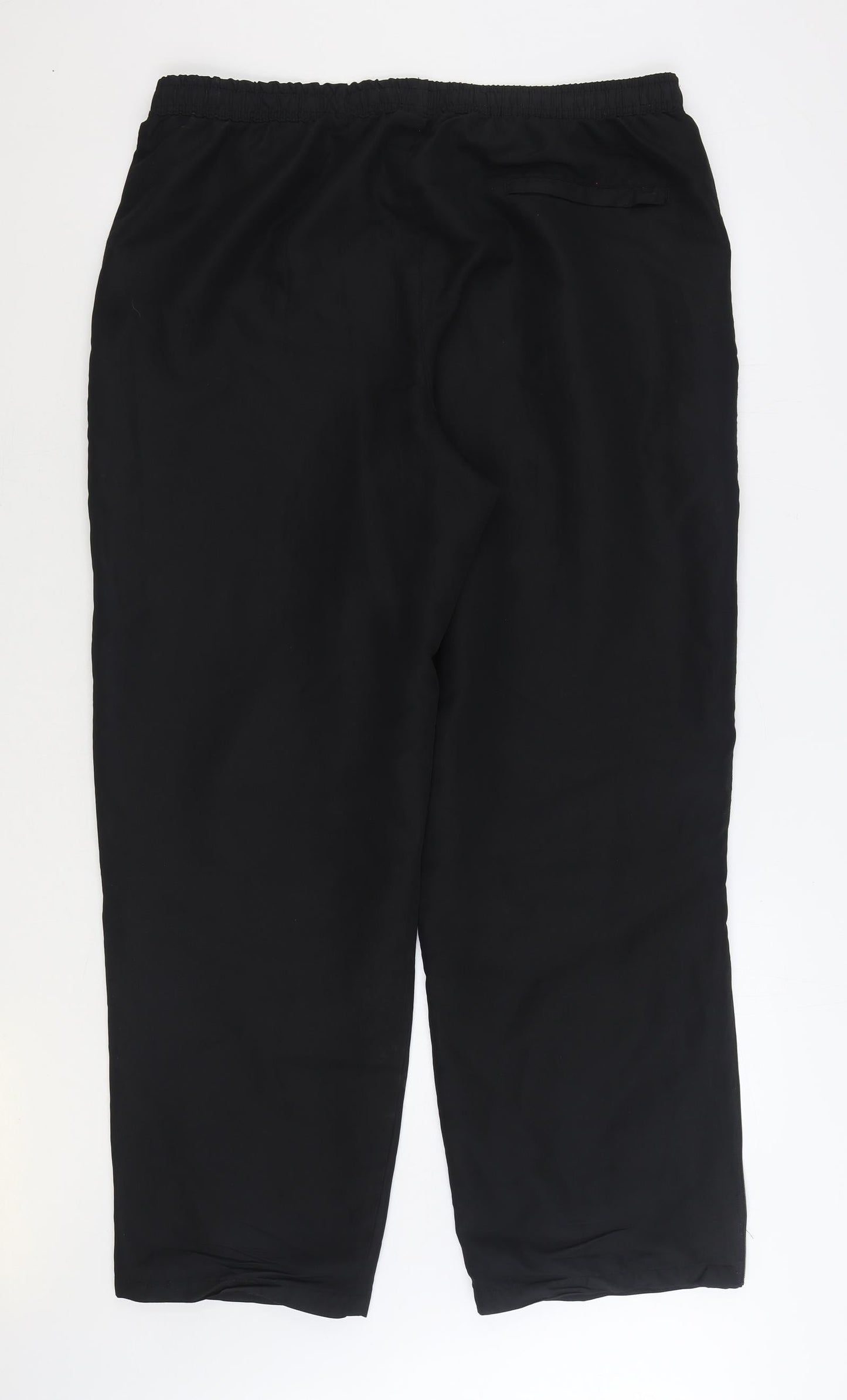 Dunnes Stores Mens Black Polyester Jogger Trousers Size 2XL L32 in Regular Snap