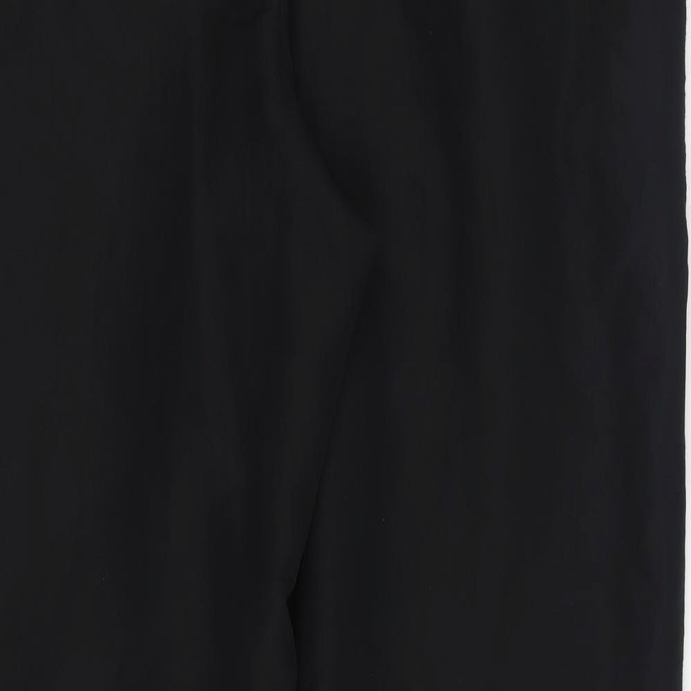 Dunnes Stores Mens Black Polyester Jogger Trousers Size 2XL L32 in Regular Snap