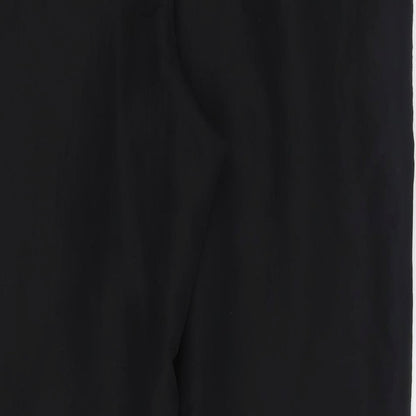 Dunnes Stores Mens Black Polyester Jogger Trousers Size 2XL L32 in Regular Snap