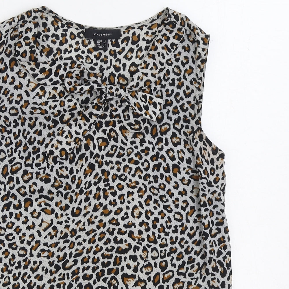 Womens UK Size 6 Atmosphere Multicoloured Basic Blouse