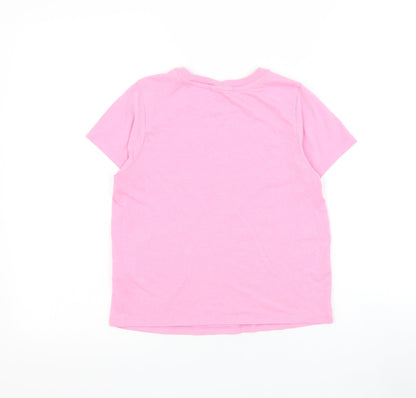 Womens UK Size 8 Topshop Pink Basic T-Shirt