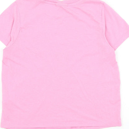Womens UK Size 8 Topshop Pink Basic T-Shirt