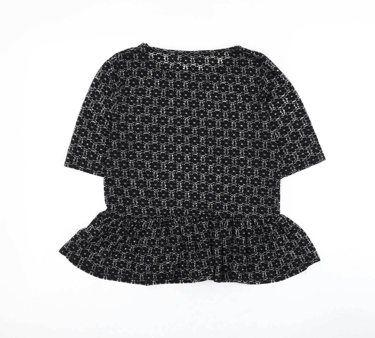 Womens UK Size 8 Missguided Black Basic Blouse